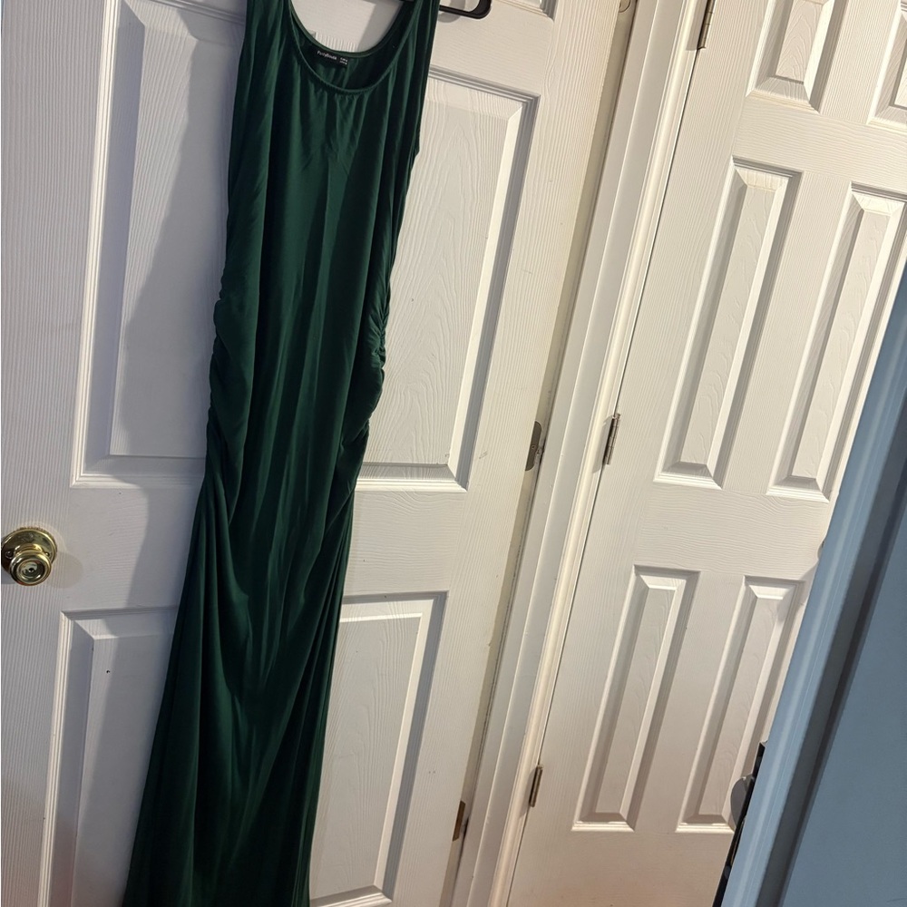 PattyBoutik Forest Green Maxi Dress